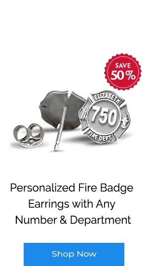 Firefighter Badge Earrings