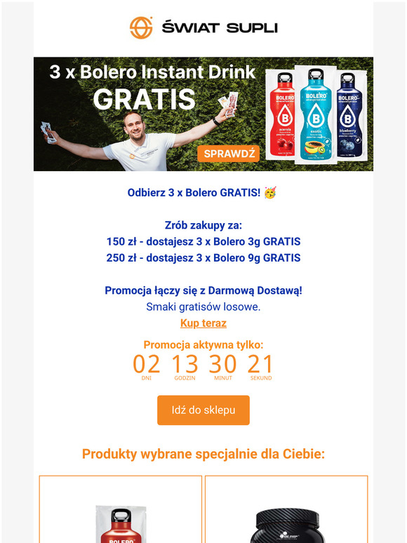 Odbierz 3 x Bolero Gratis!