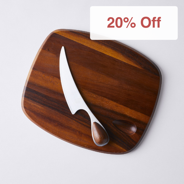 Dansk Wood Classics Vivianna Cheese Board with Knife