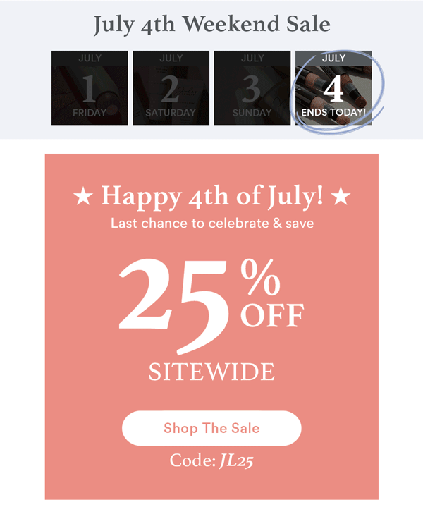 25% OFF Sitewide - Code: JL25