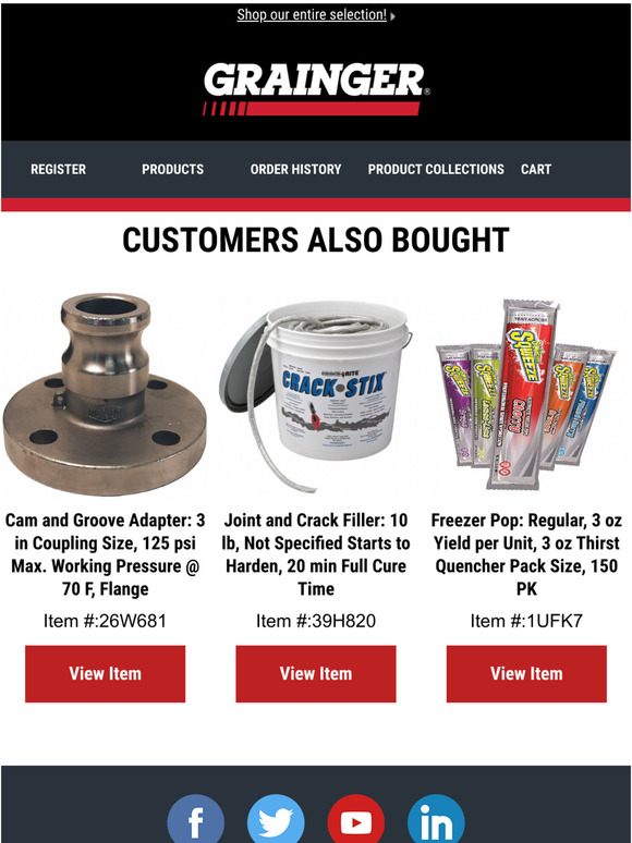 Grainger Email Newsletters Shop Sales, Discounts, and Coupon Codes