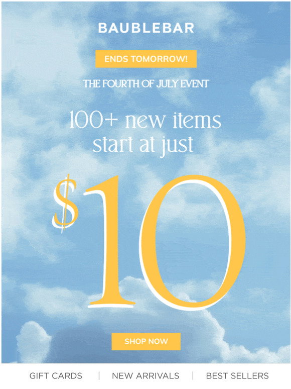 BaubleBar Email Newsletters Shop Sales Discounts And Coupon Codes