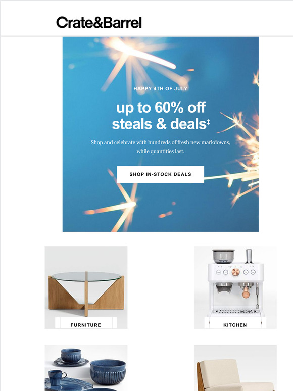 Crate and Barrel Cue the fireworks, it’s 4th of July! 🎇 Milled