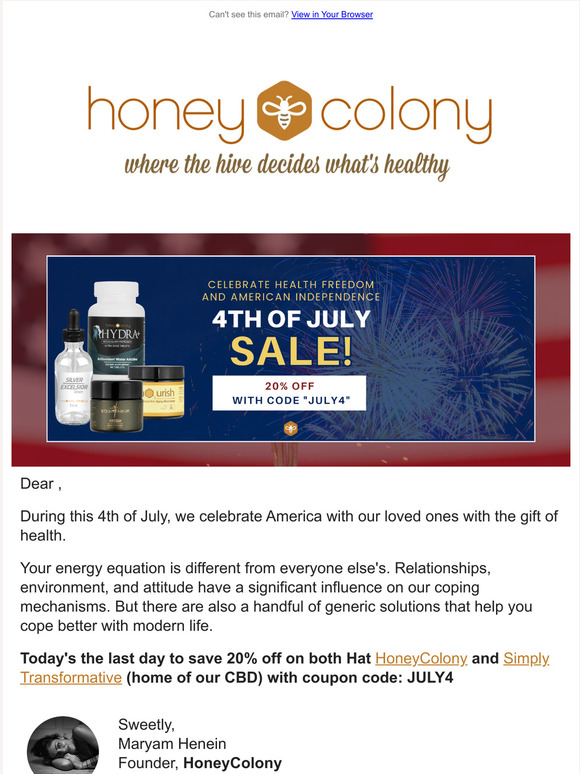 4th of July Day Deals For Health!