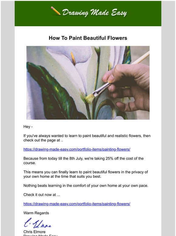 Drawing Made Easy — how to paint realistic flowers Milled