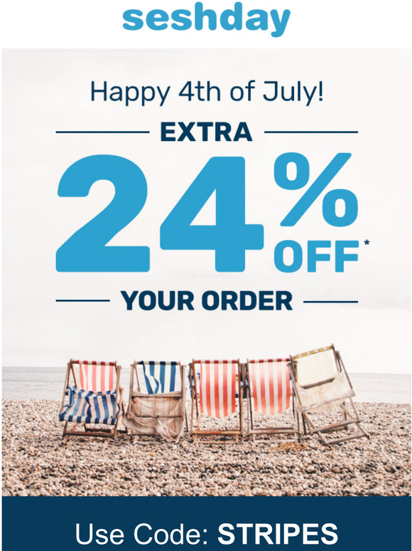 Take 24% Off Your Order - Happy 4th of July