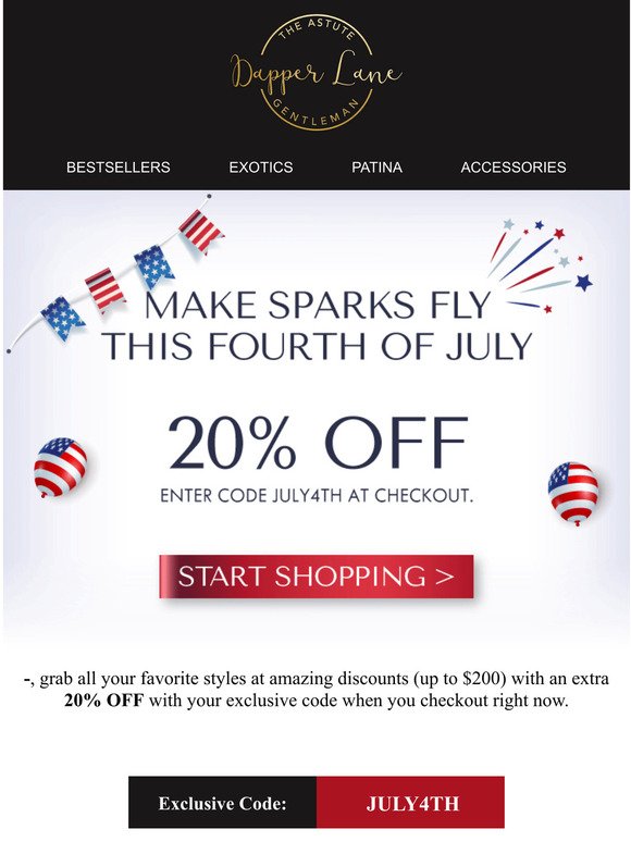 🎆 Snatch The BEST 4th Of July Deals With The Code: JULY4TH