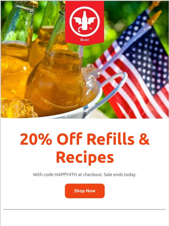 Last Chance to Save 20% on Refills and Recipes! 💥