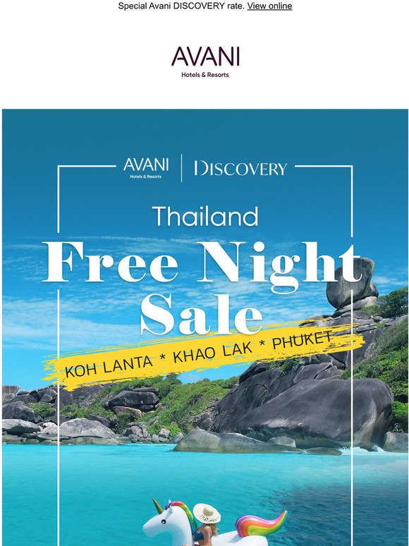 Grab a Thailand beach getaway with our Free Night Sale!