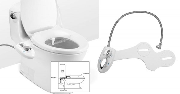 Bidet Self-Cleaning Dual Nozzle Toilet Seat Cover 