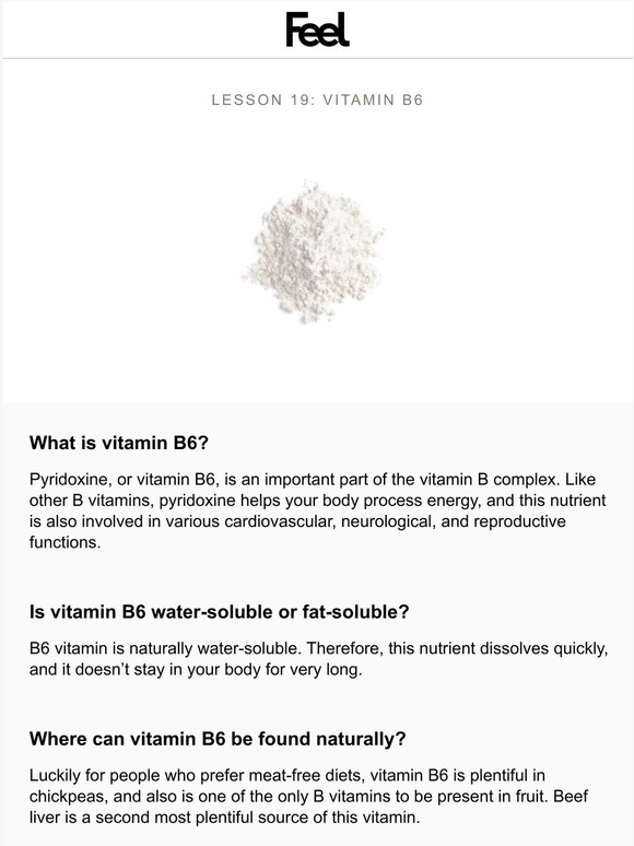 Learn About Vitamin B6 in 5 Minutes – The Health Dossier with WeAreFeel