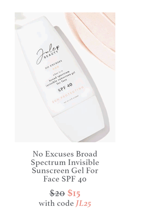 No Excuses Broad Spectrum Invisible Sunscreen Gel For Face SPF 40