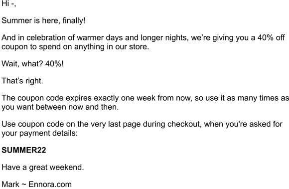 40% Off Whatever You Want!