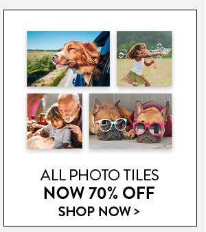All Photo Tiles Now 70% Off | Shop Now>