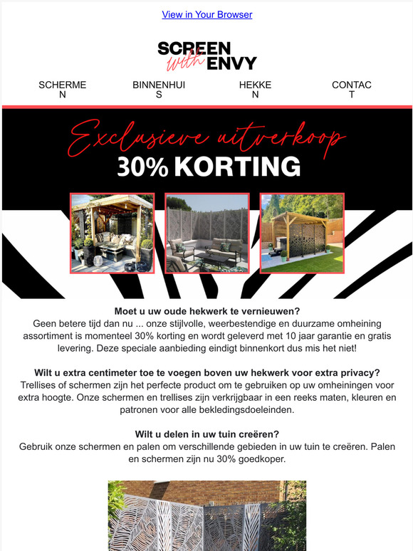 ⭐ Bespaar €100s op hekwerk, poorten & pergola's!