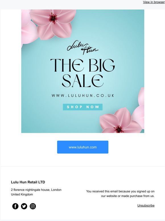 THE BIG SALE IS NOW ON!