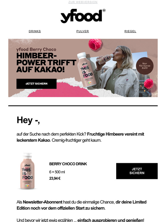 Neu! Berry Choco Limited Edition: Fruchtig – cremig - lecker!