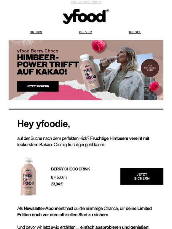 Neu! Berry Choco Limited Edition: Fruchtig – cremig - lecker!