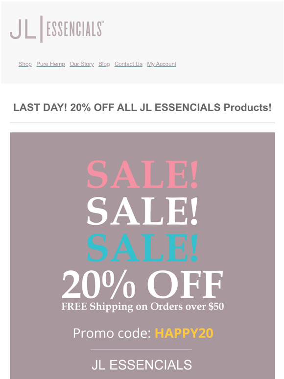 Last Day!🌟 20% OFF All JL ESSENCIALS Skincare Products!