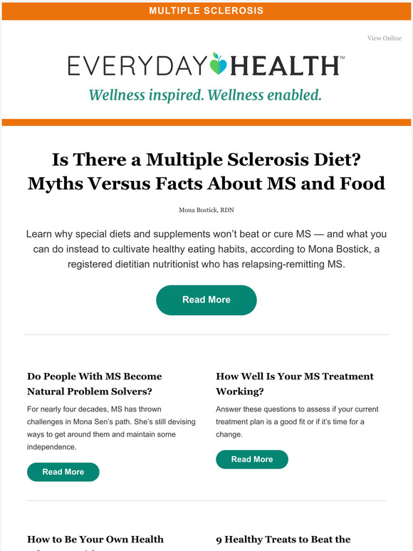 LIfescript Is There a Multiple Sclerosis Diet? Myths Versus Facts