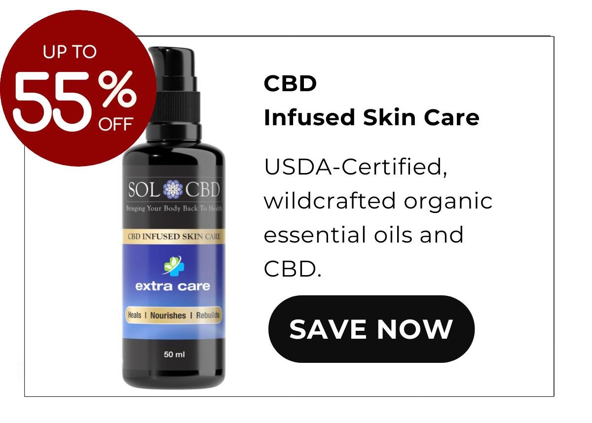 55% off CBD Skin Care