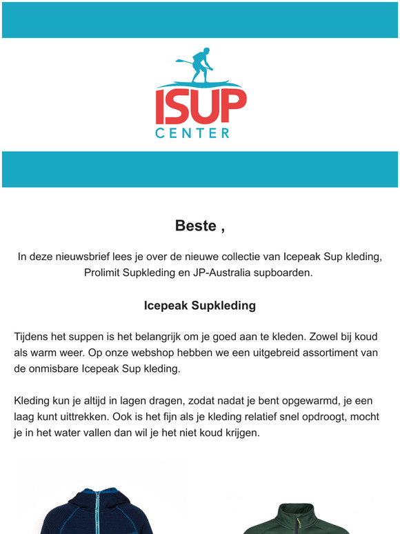 Nieuw assortiment Icepeak Supkleding, Prolimit Supkleding en JP-Australia Boards
