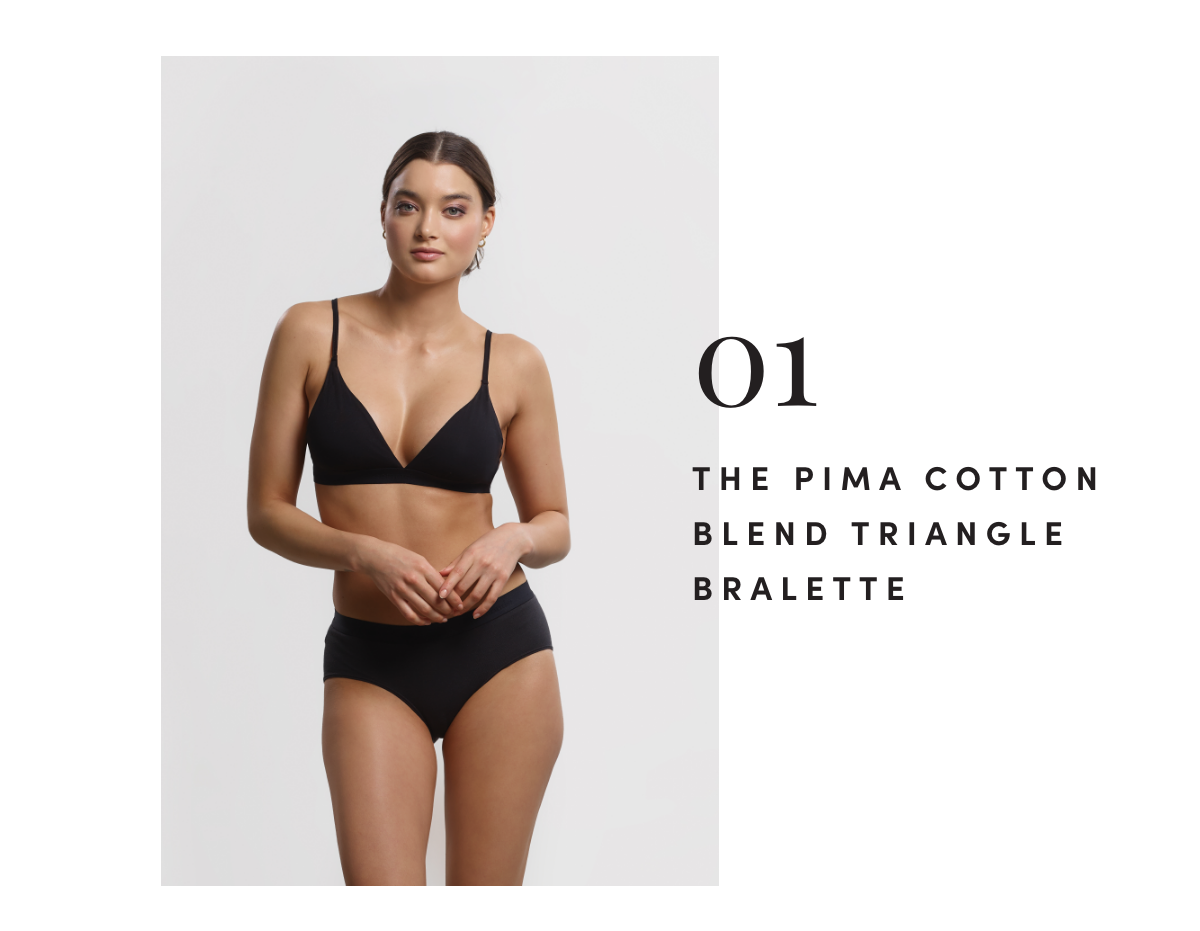 The Pima Cotton Blend Triangle Bralette