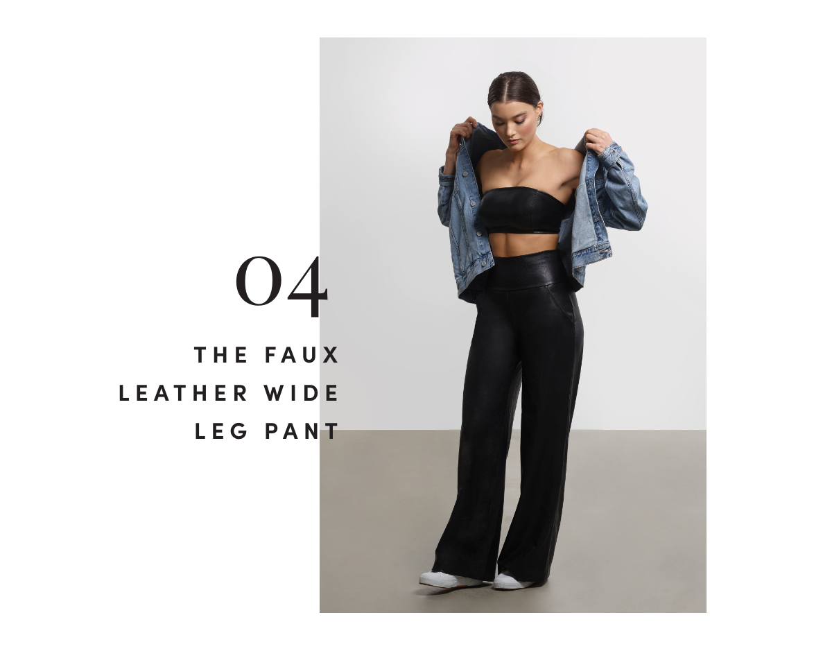 The Faux Leather Wide Leg Pant