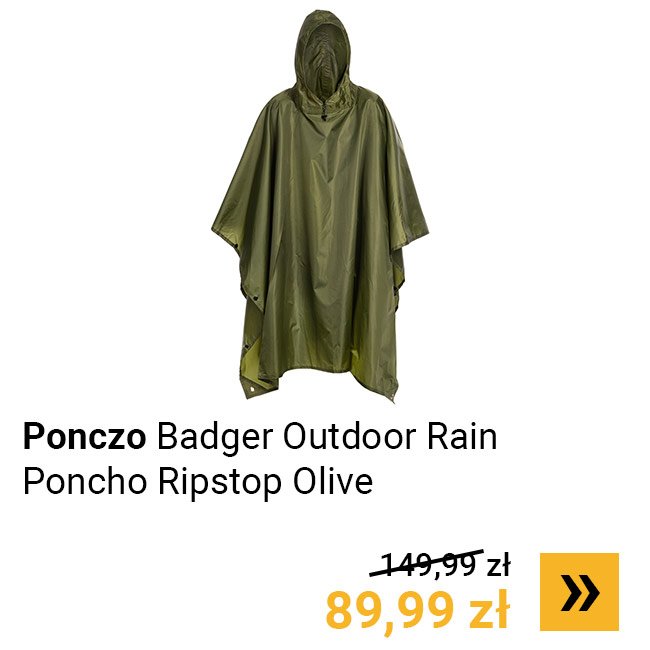 Ponczo Badger Outdoor Rain Poncho Ripstop Olive
