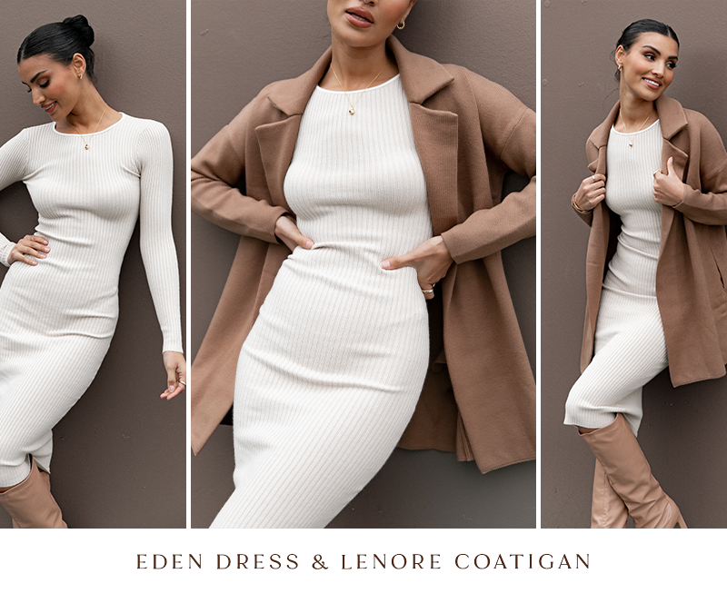 Eden dress & lenore coatigan