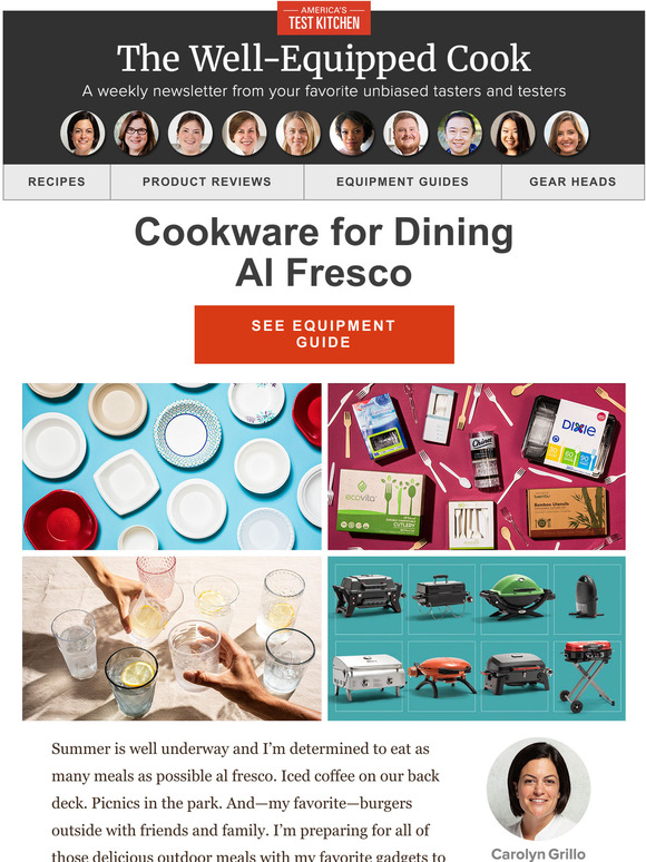 America's Test Kitchen The WellEquipped Cook Cookware for Dining Al