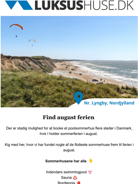 August ☀️ Se de ledige sommerhuse!