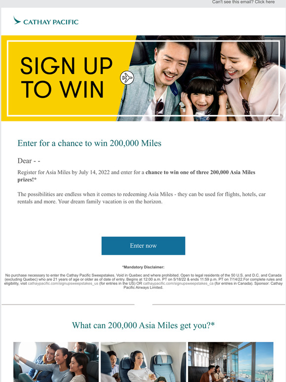 Win flights for the whole family