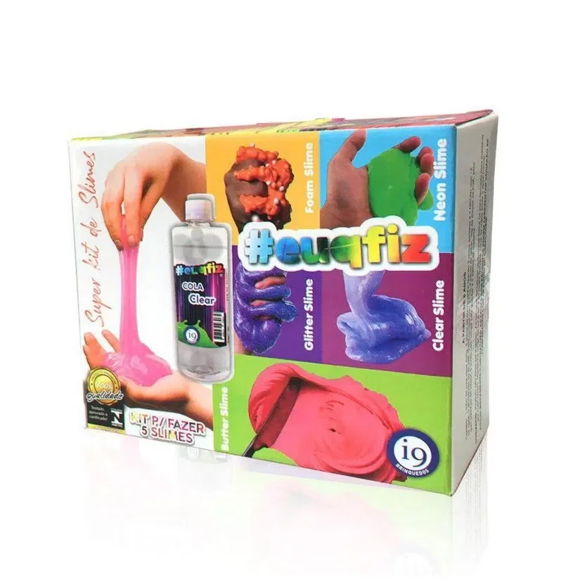 #EUQFIZ Super Kit Para Fazer 5 Slimes - I9 Brinquedos - 104876