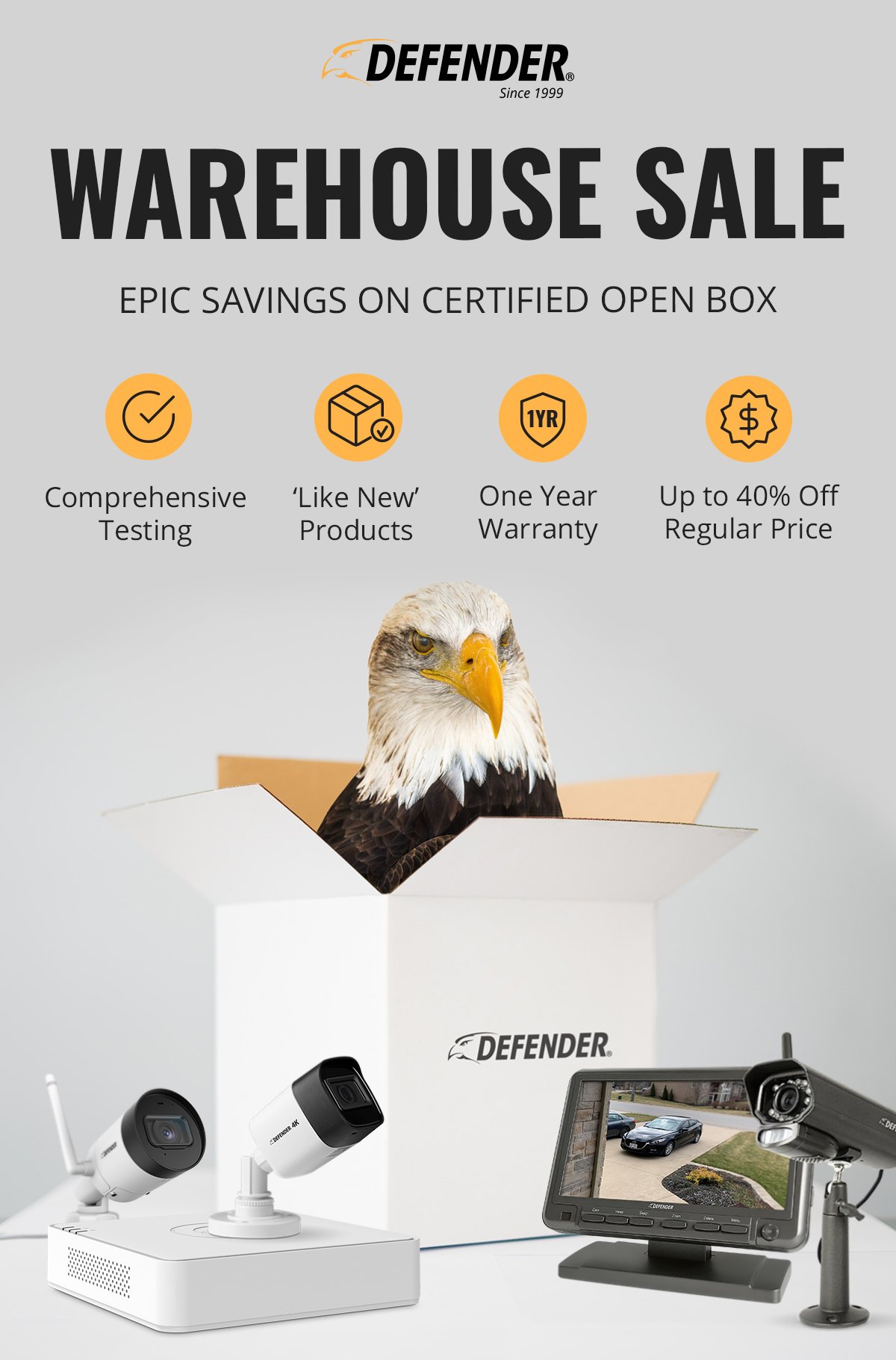 Defender Cameras: Save More With Bundles & Certified Open Box