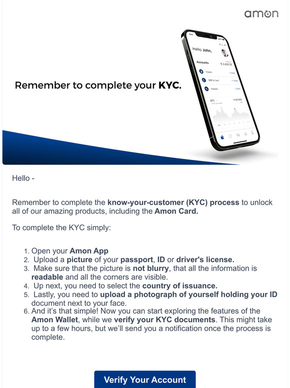 Complete Your KYC  ✅ Unlock Amon Features  😃