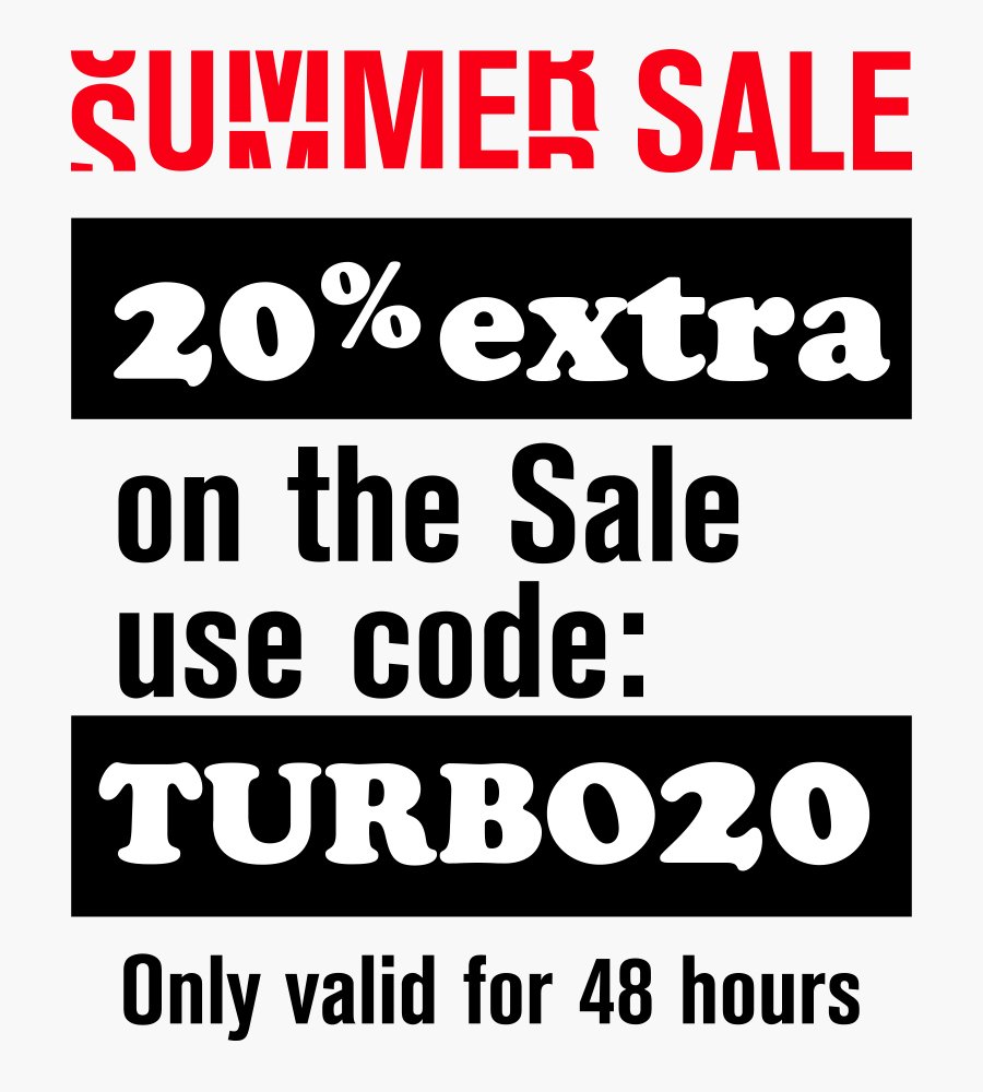 20%OFF THE SALE - USE CODE TURBO20