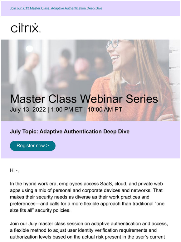 Master Class: Introducing Citrix Adaptive Authentication