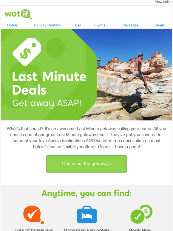 Get away ASAP with these last minute deals