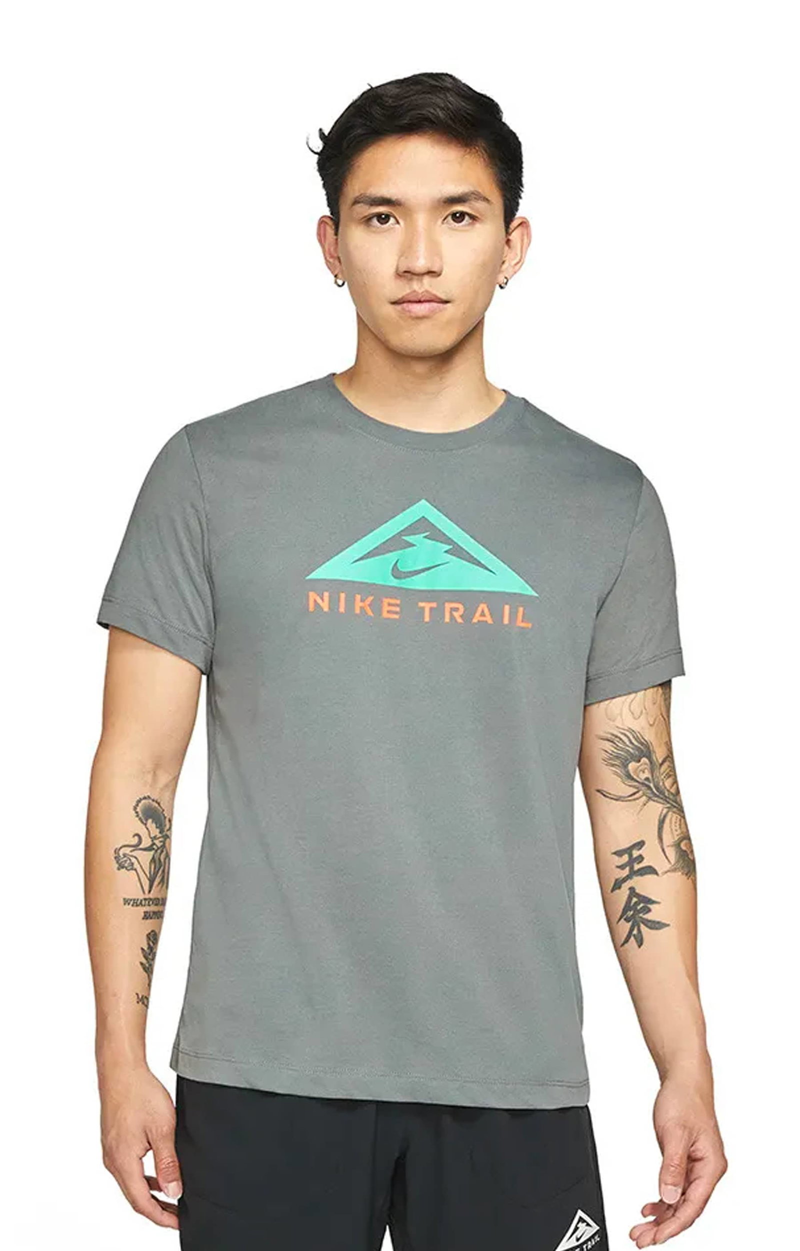 Nike DF SS TRAIL - Camiseta hombre smoke grey