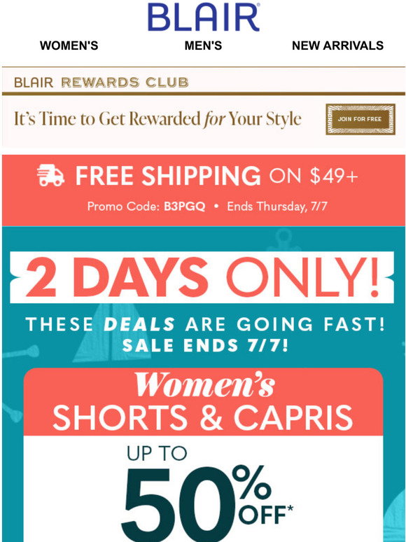 Blair: CLEARANCE DEALS just got BIGGER 