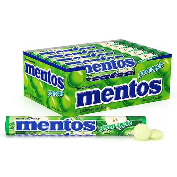 Green Apple Mentos Candy Rolls