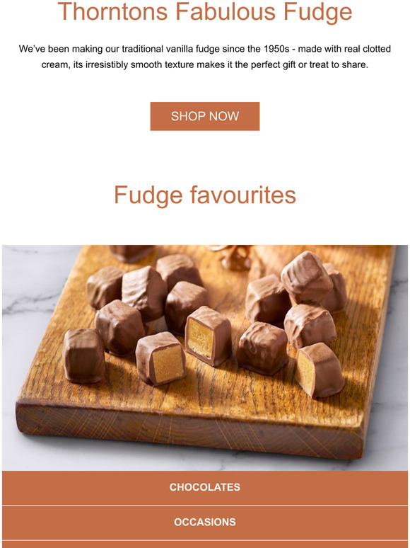 Thorntons Creamy Fabulous Fudge Milled