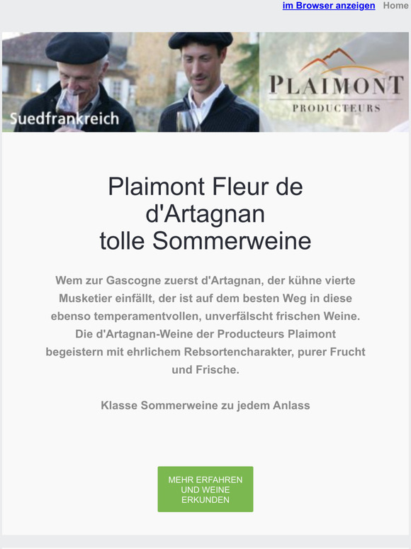 Sommerweine Fleur de d' Artagnan