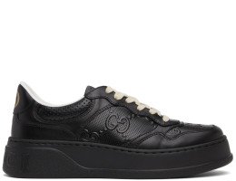 Gucci - Black GG Embossed Sneakers
