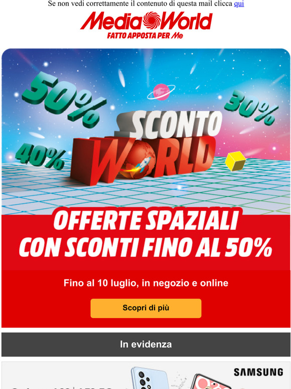 Sconti fino al 50%, solo fino al 10 luglio 😎