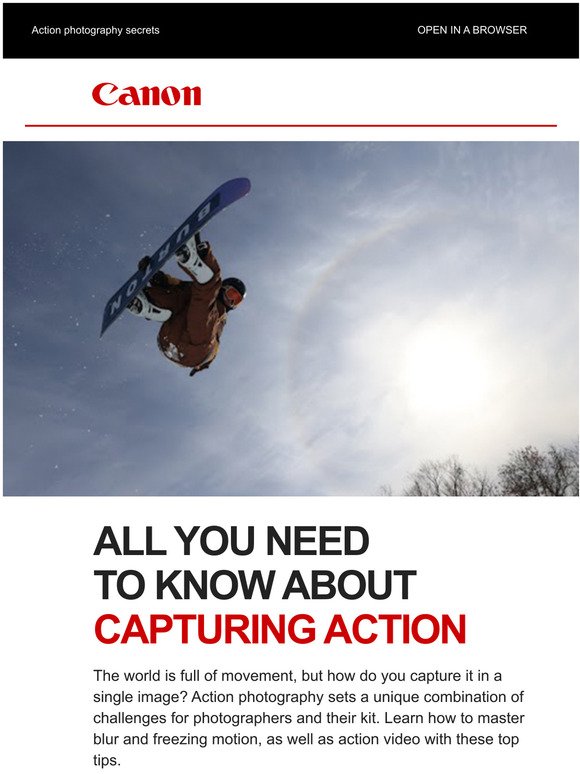 How to capture great action shots