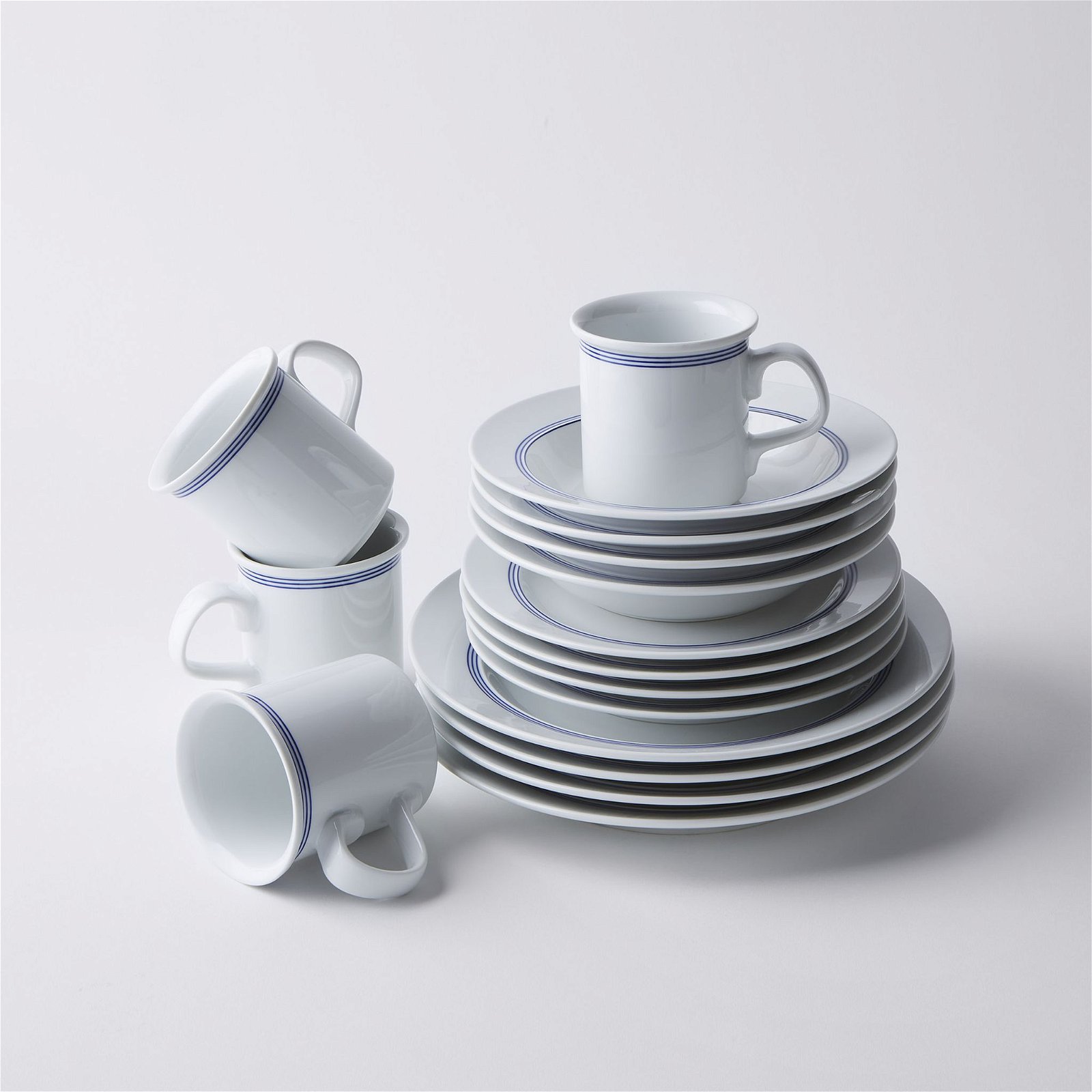 Dansk Cafe Blanc Stripe Porcelain Dinnerware
