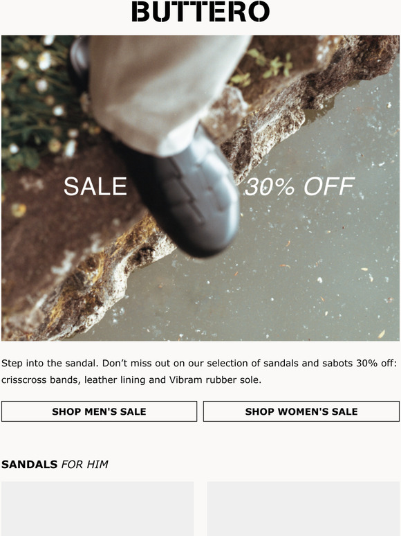 Step into the sandal | Sales continue 30% off