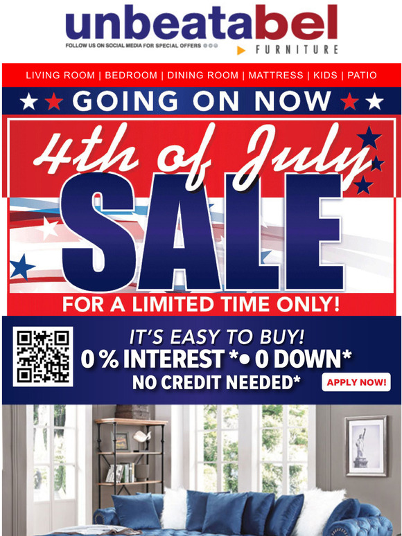 July 4th Sale HELD OVER / Free Delivery & Set Up
